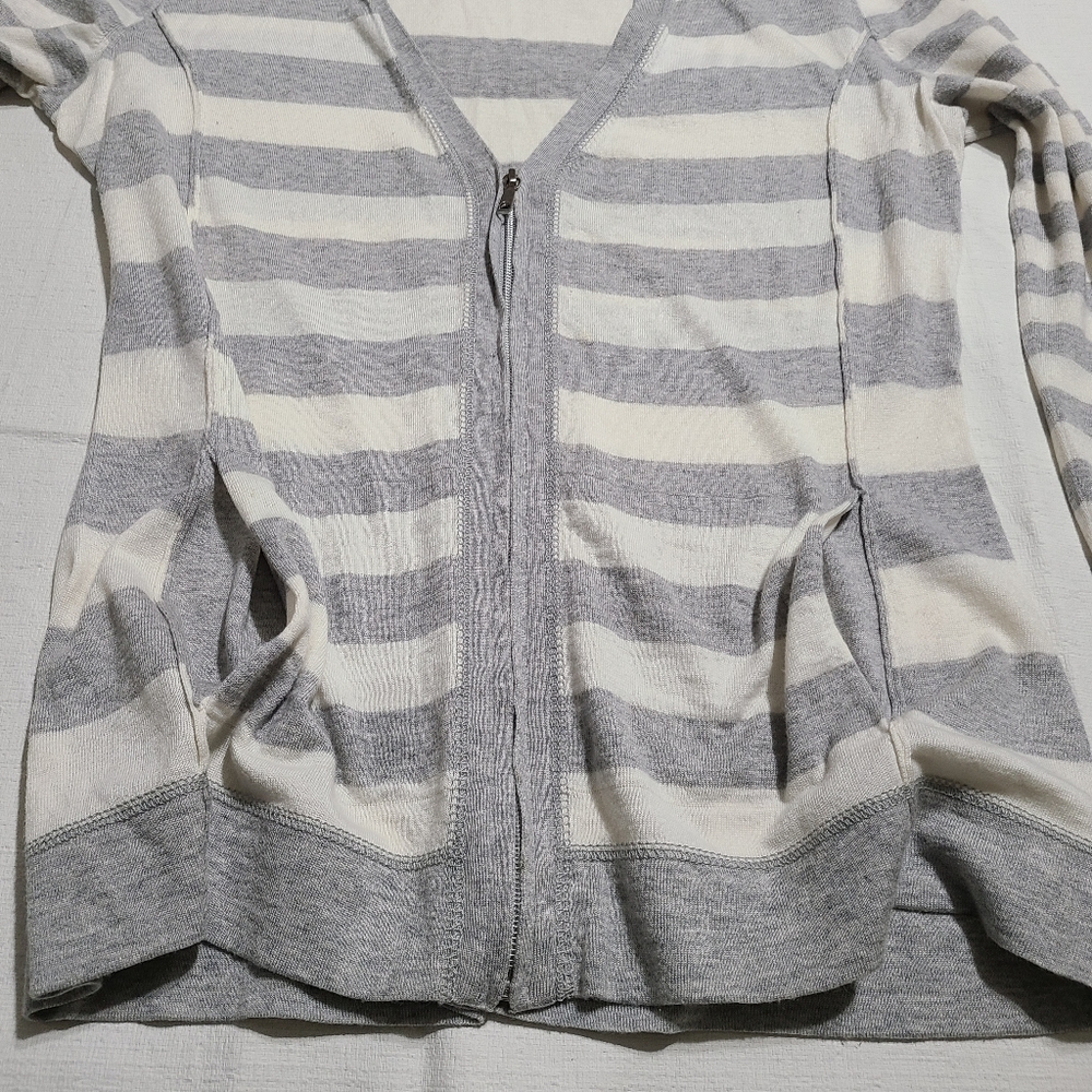 Lafayette 148 New York Women's Striped Cardigan sz M - Picture 5 of 6